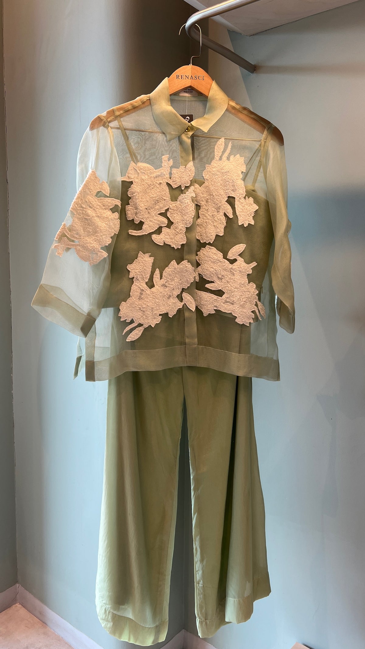Appliqué shirt set