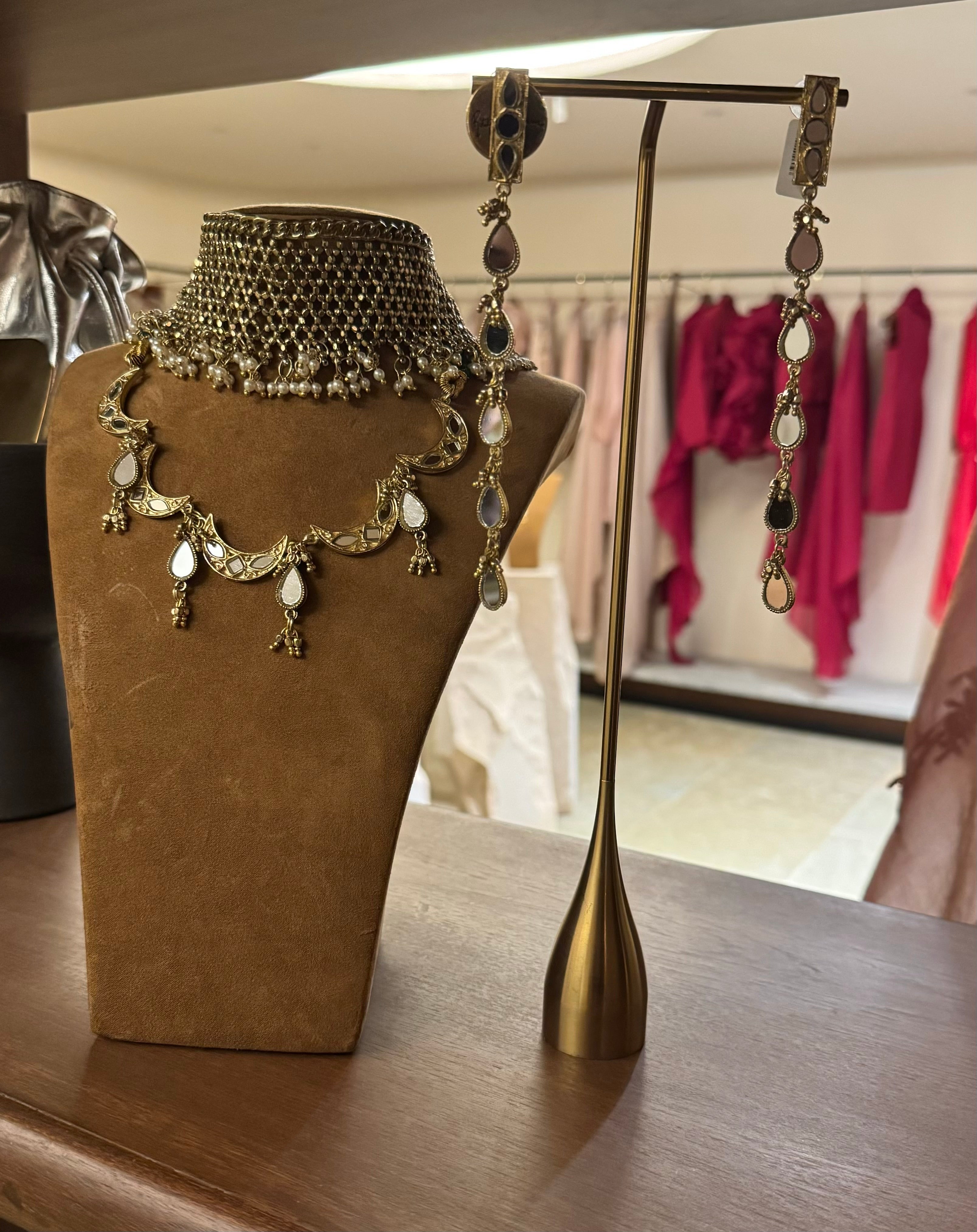 Mirrorwork Chand neckpiece
