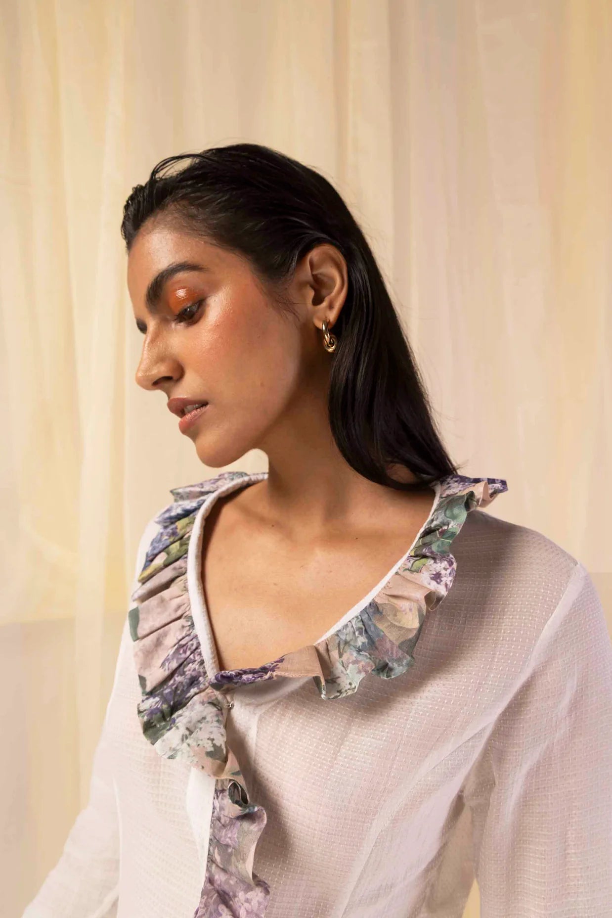 Valencia Hydra Hues Ruffle Shirt