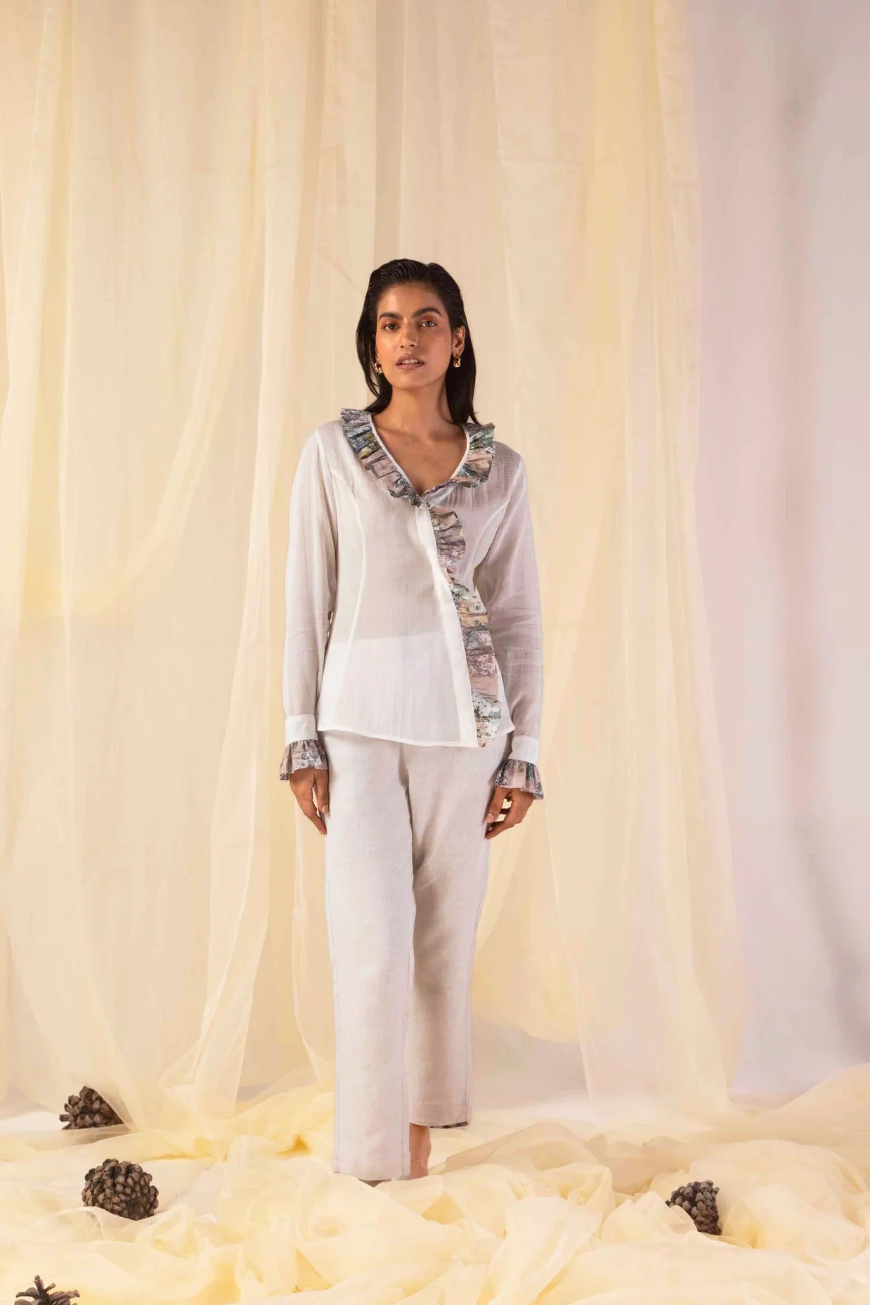 Valencia Hydra Hues Ruffle Shirt