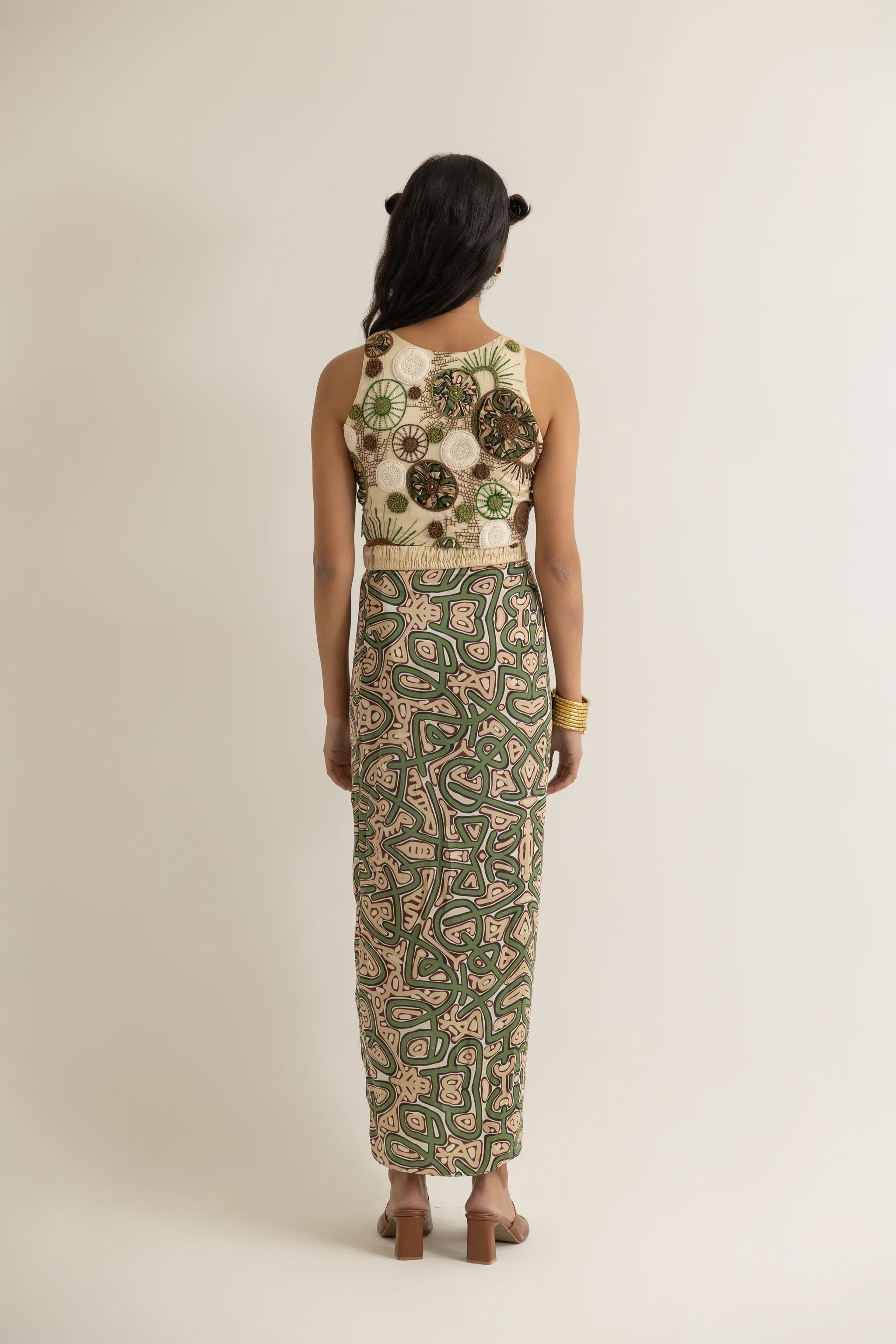 Urban Blooms Bustier, Skirt, Cape, Set