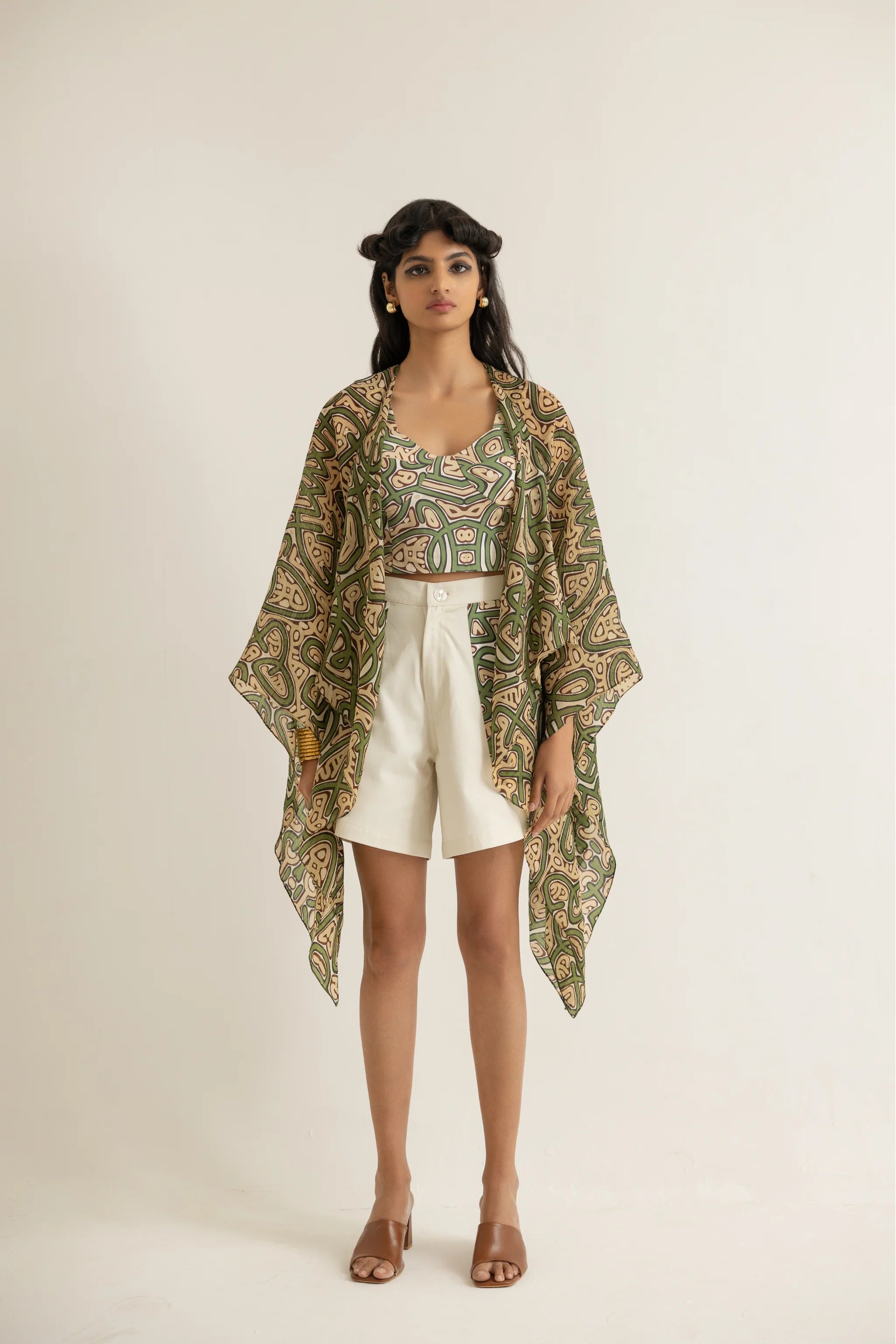 Rural Fantasy Corset, Shorts, Cape, Set