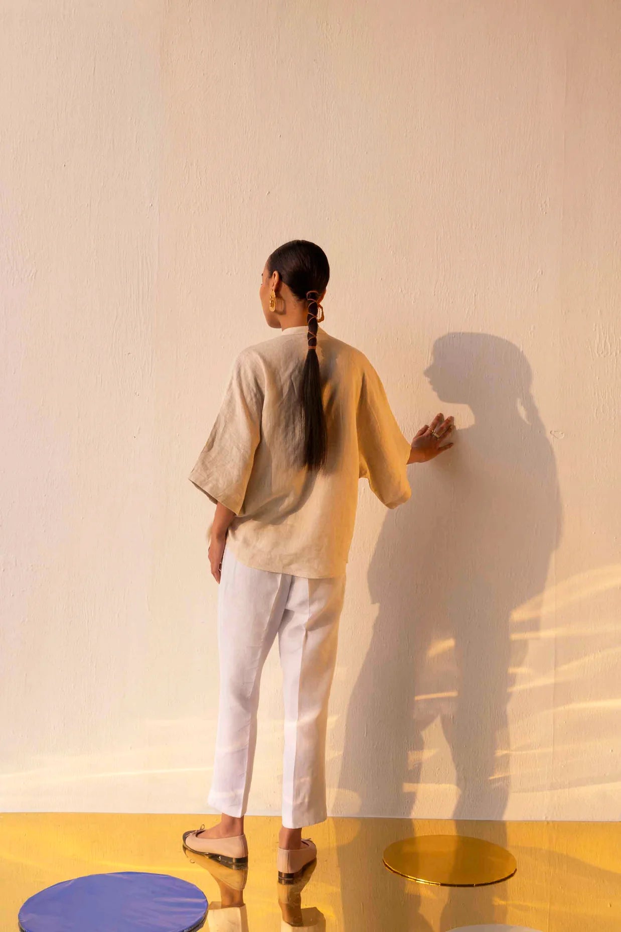 Sandstone Tuck Linen Shirt