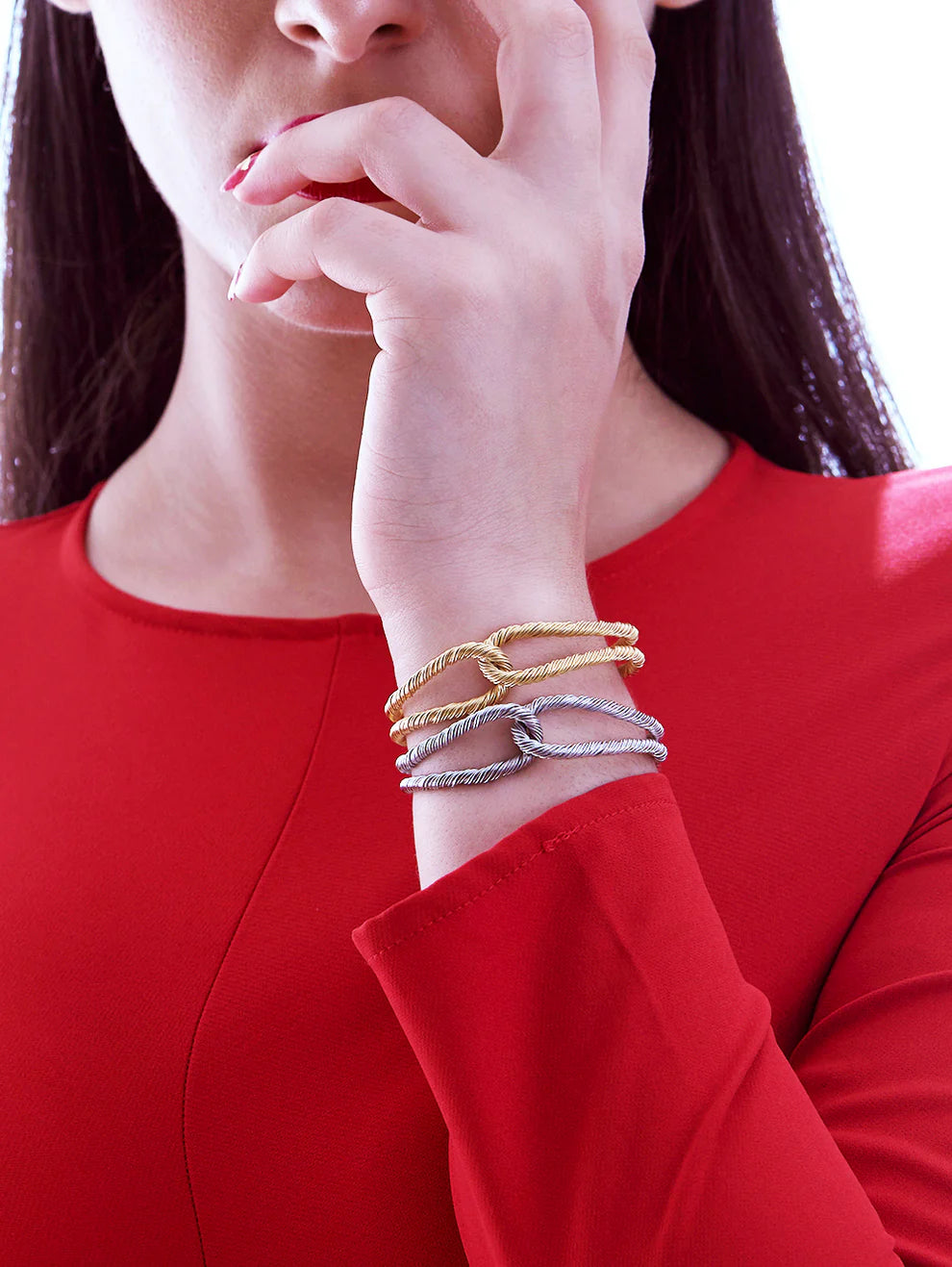 Threaded Interlocked Bracelet