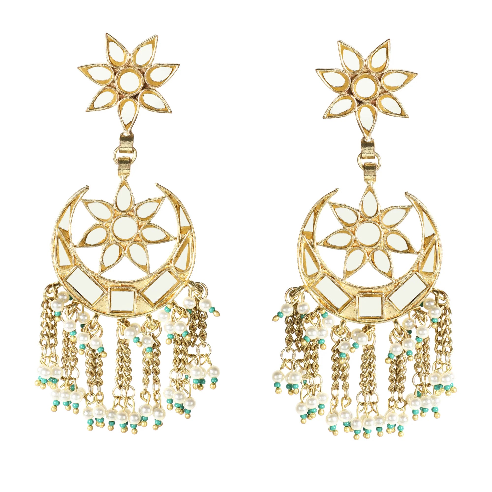 Star & Moon Fringe Earrings