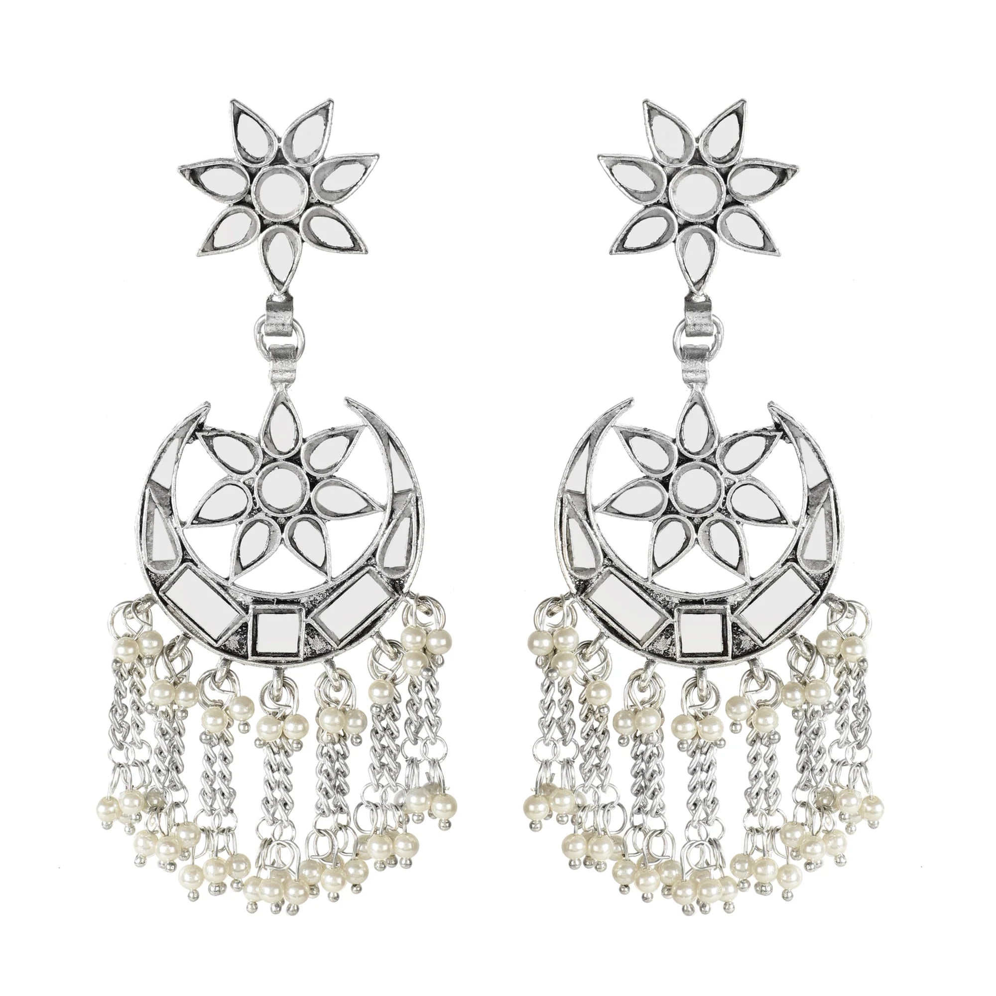Star & Moon Fringe Earrings