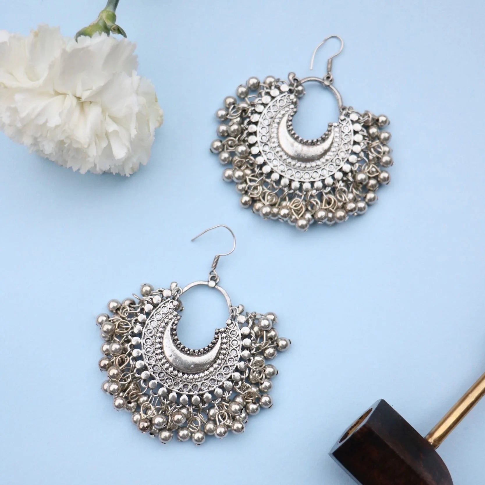 Crescent Ghungroo Earrings