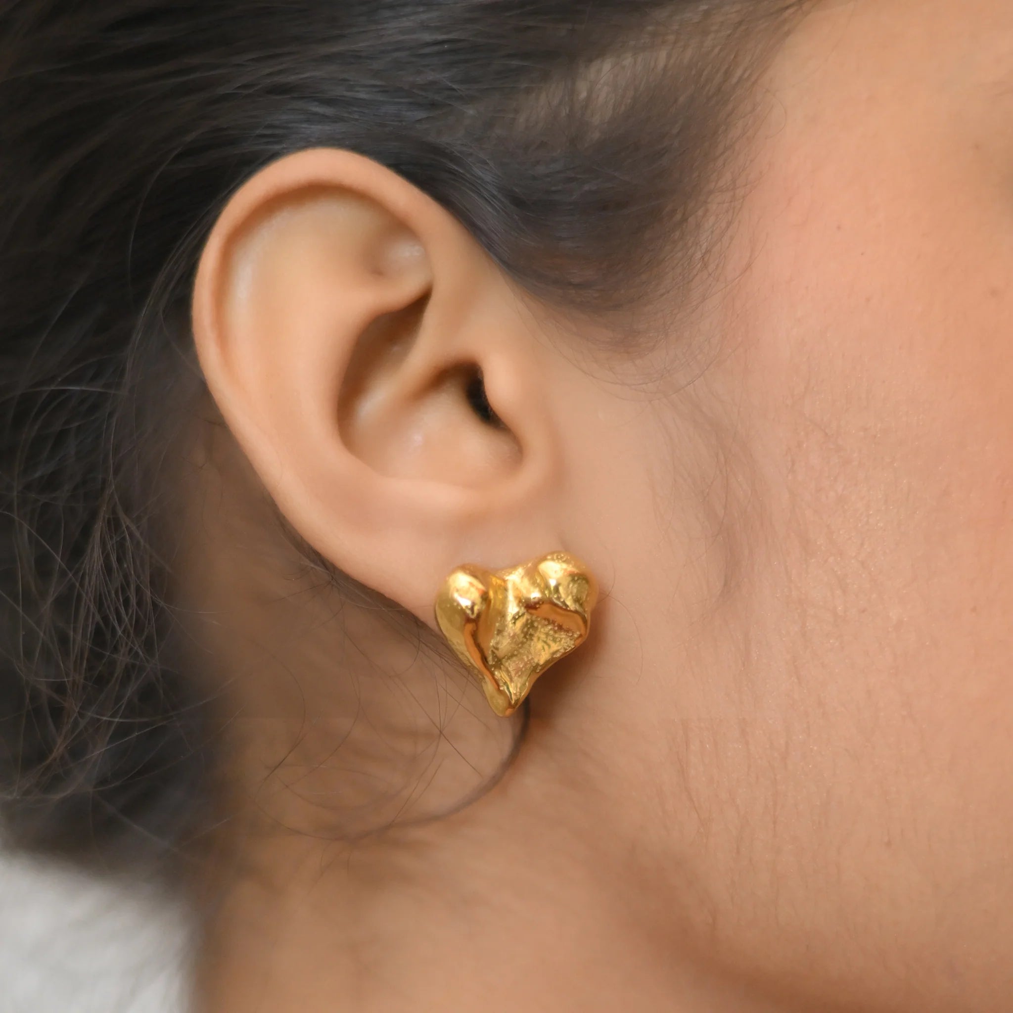 Sleek Heart Studs