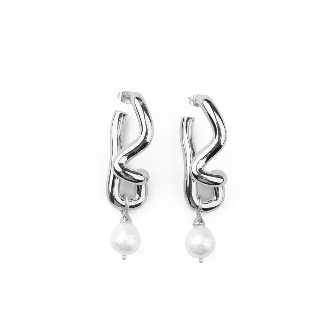 Freeform Pearl Drop Earrings