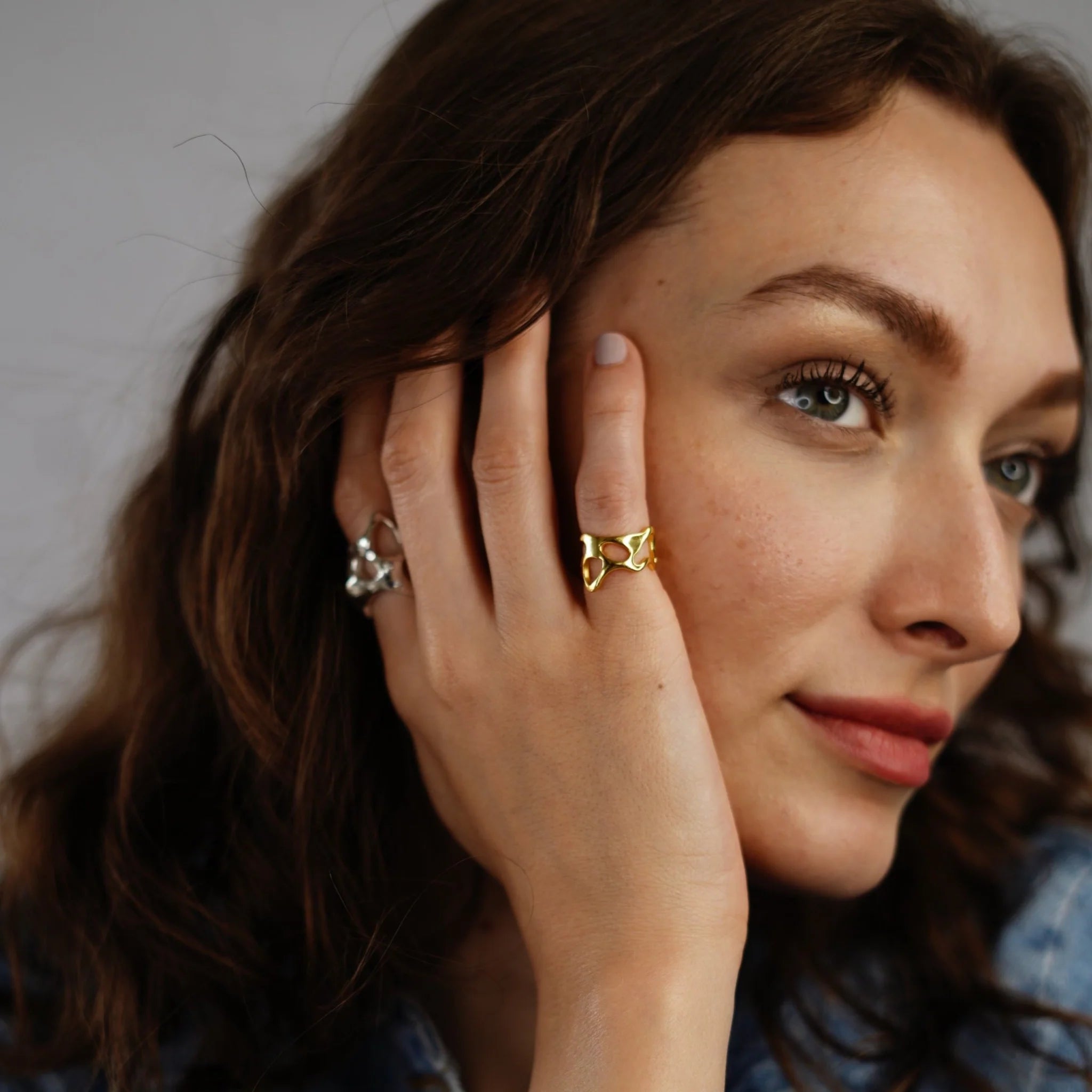 Plain Molten Ring/Ear Cuff
