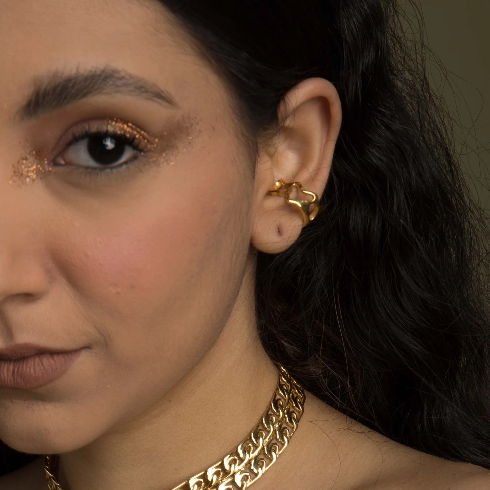 Plain Molten Ring/Ear Cuff
