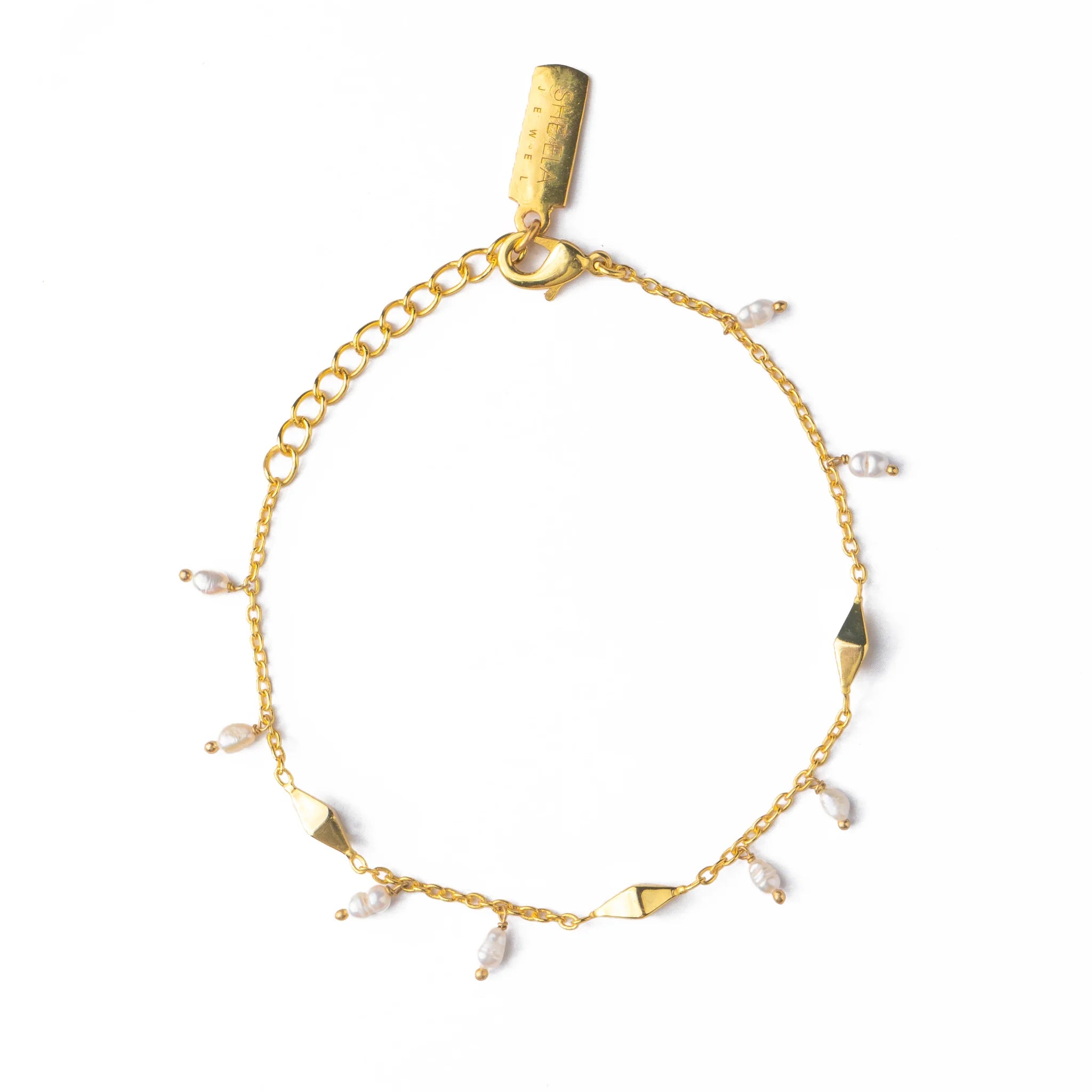 Linked Up Spike Pearl Bracelet
