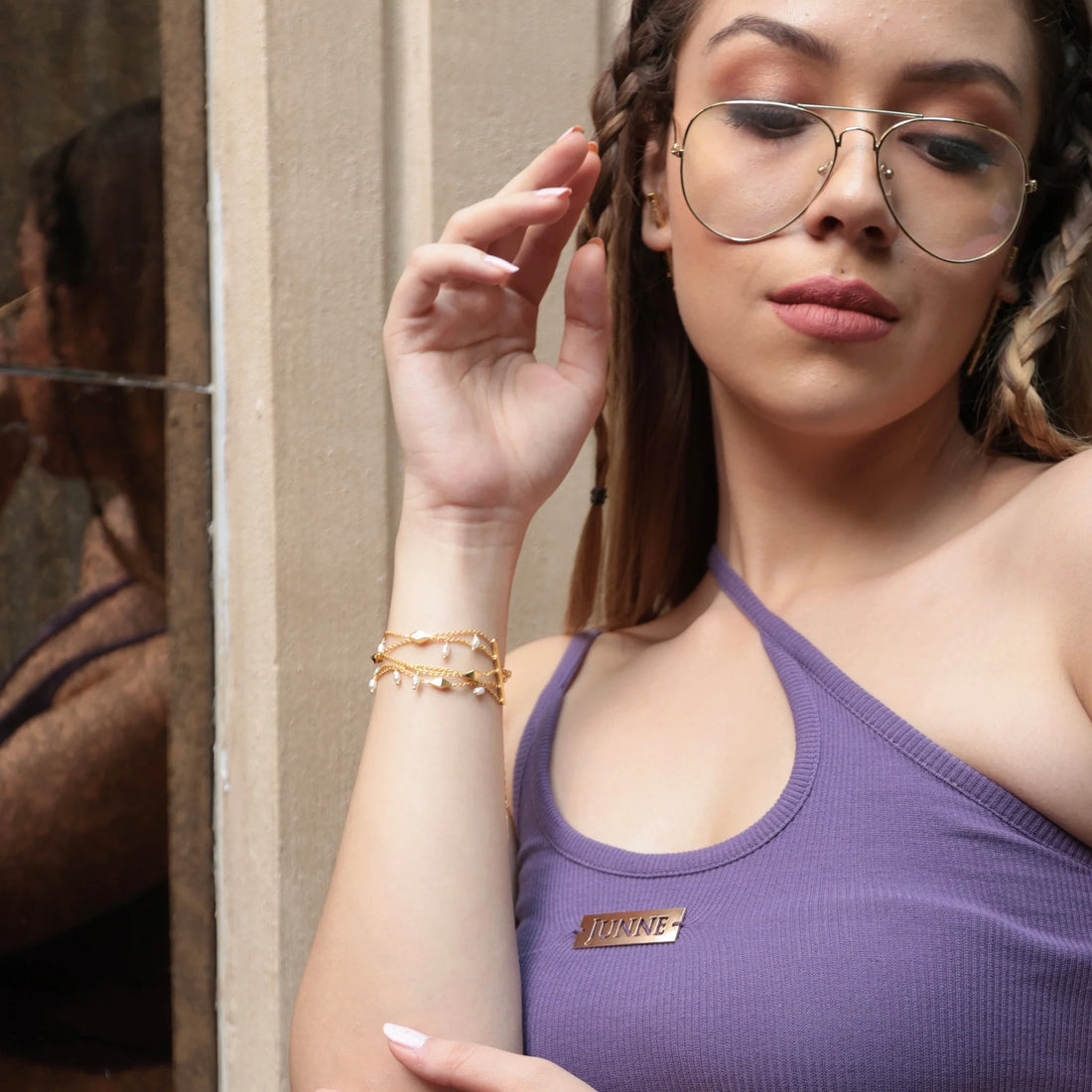 Linked Up Spike Pearl Necklace