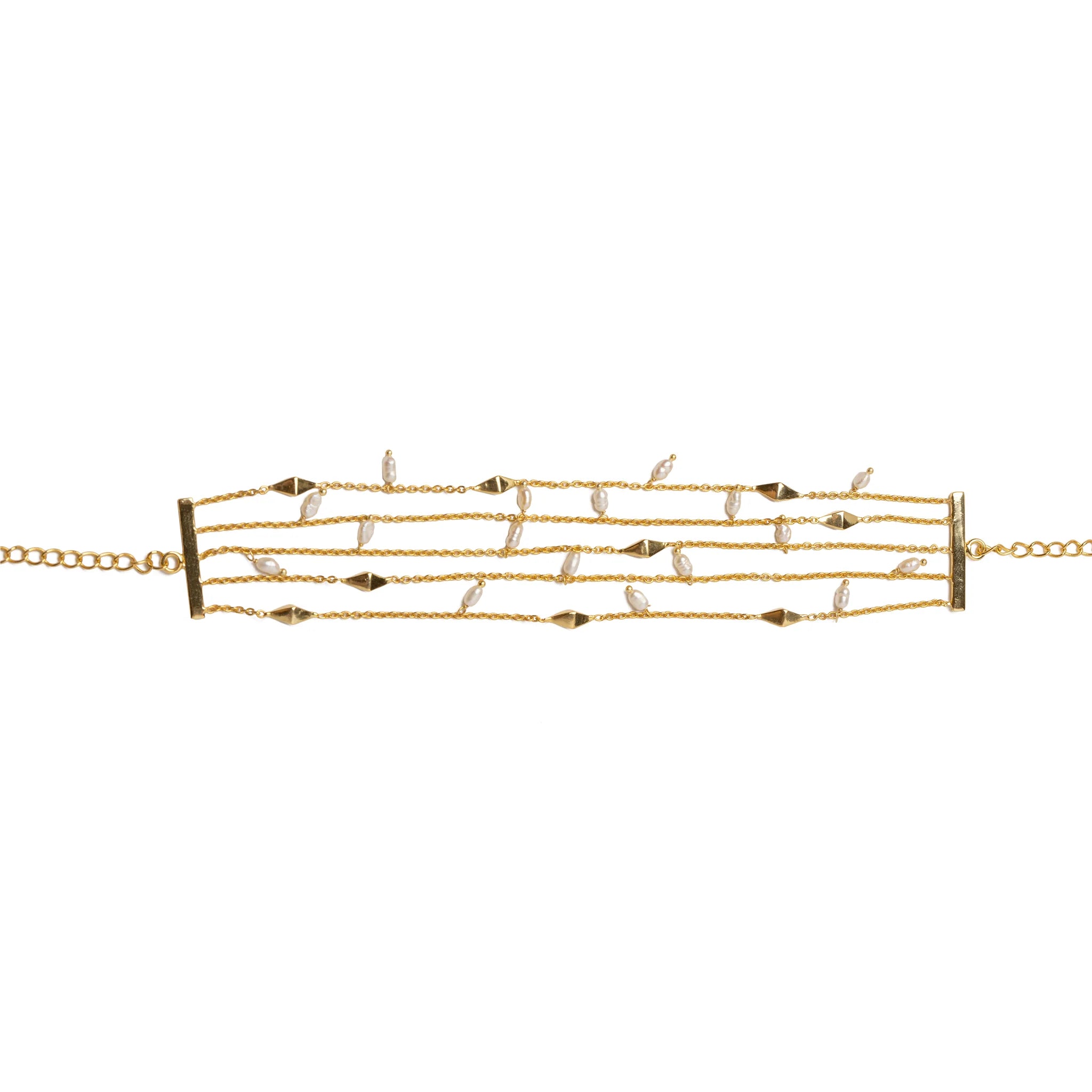 Linked Up Spike Pearl Necklace