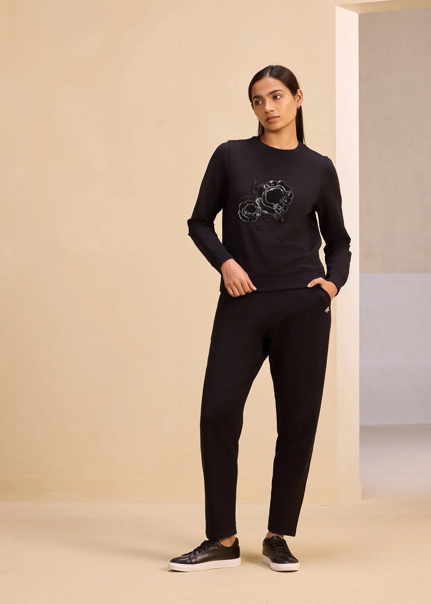 Elevated Rhinestones Tapered Pants