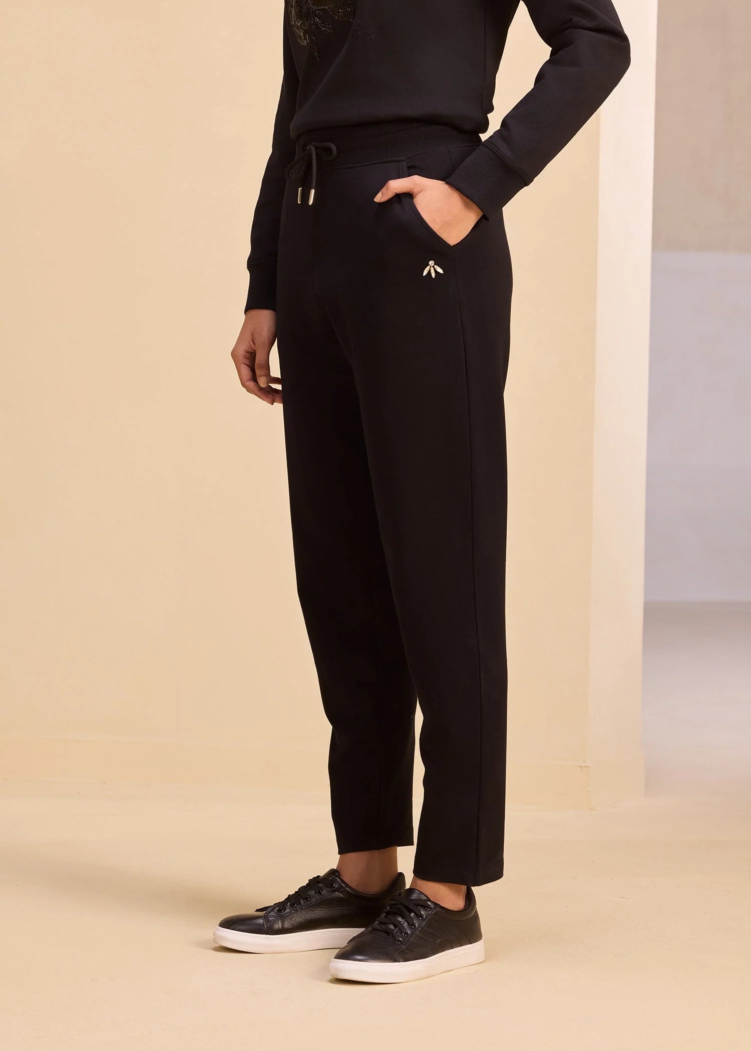 Elevated Rhinestones Tapered Pants