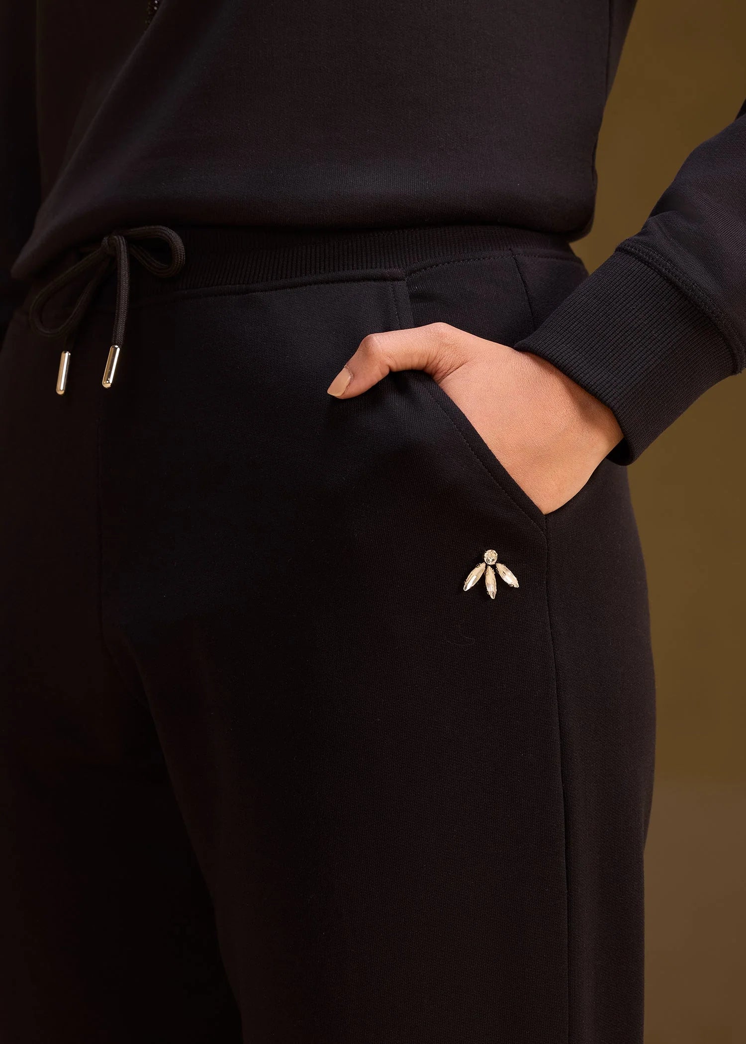 Elevated Rhinestones Tapered Pants