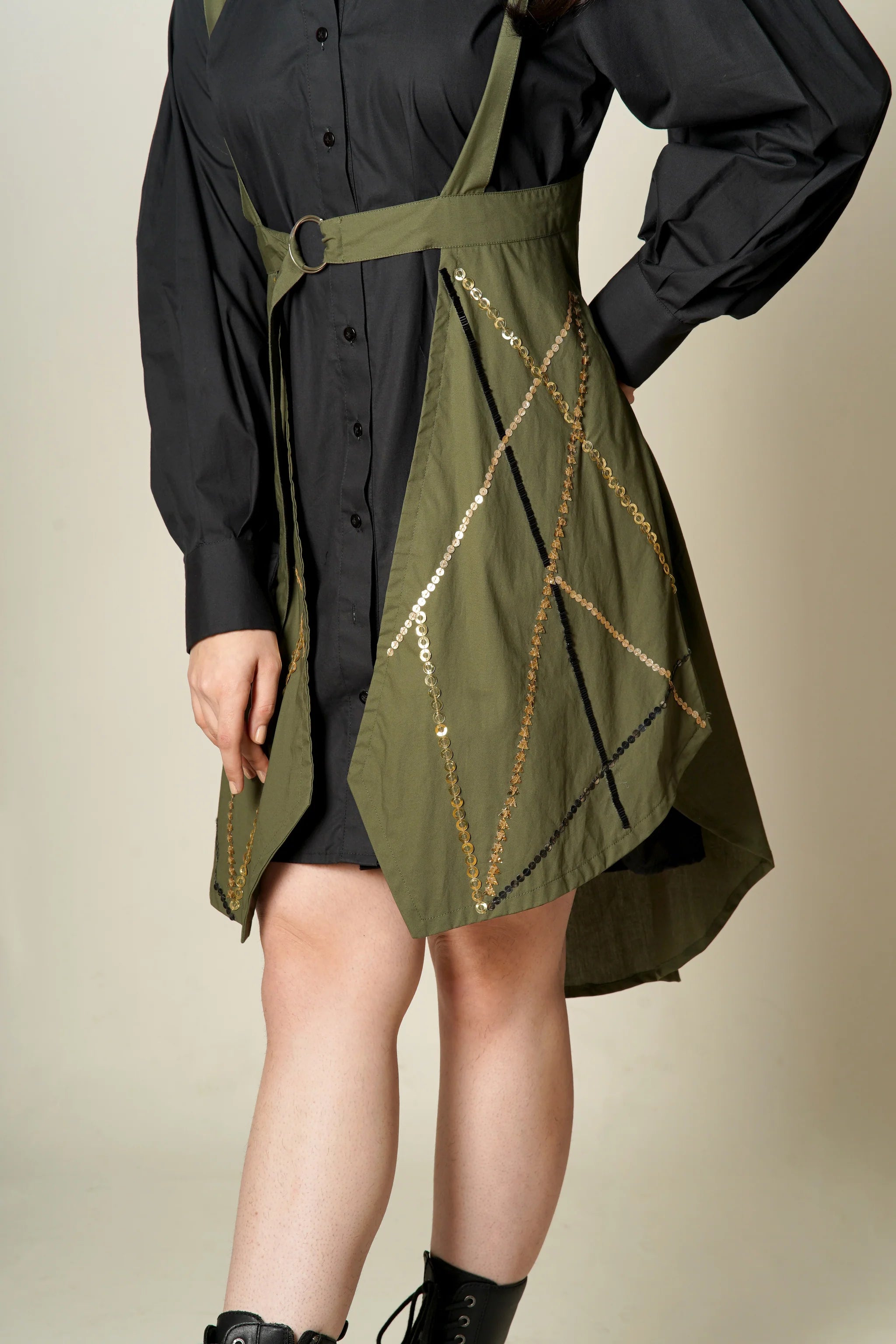 Cora Overlay Jacket Shirt Dress