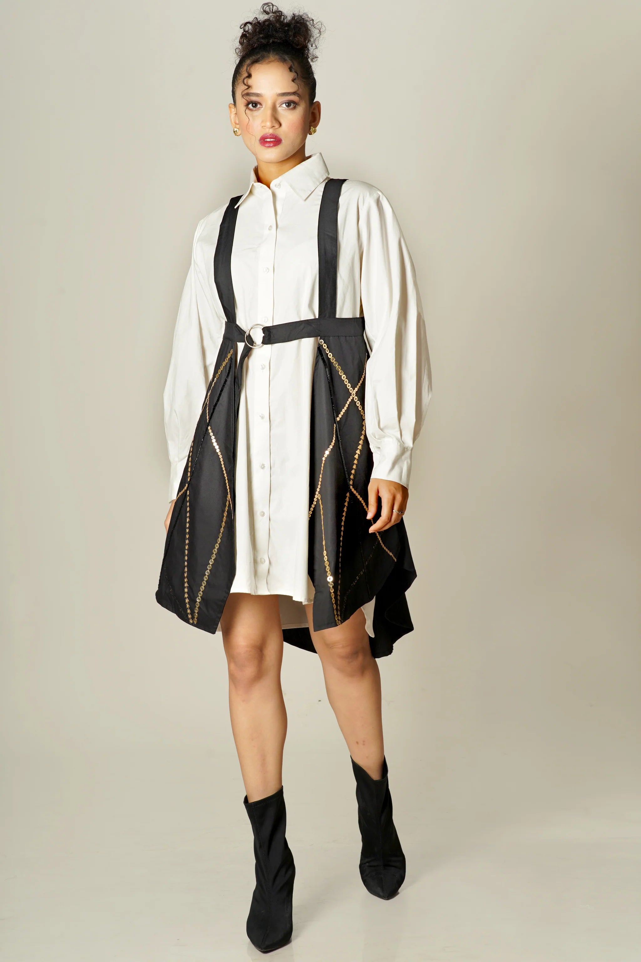 Cora Overlay Jacket Shirt Dress