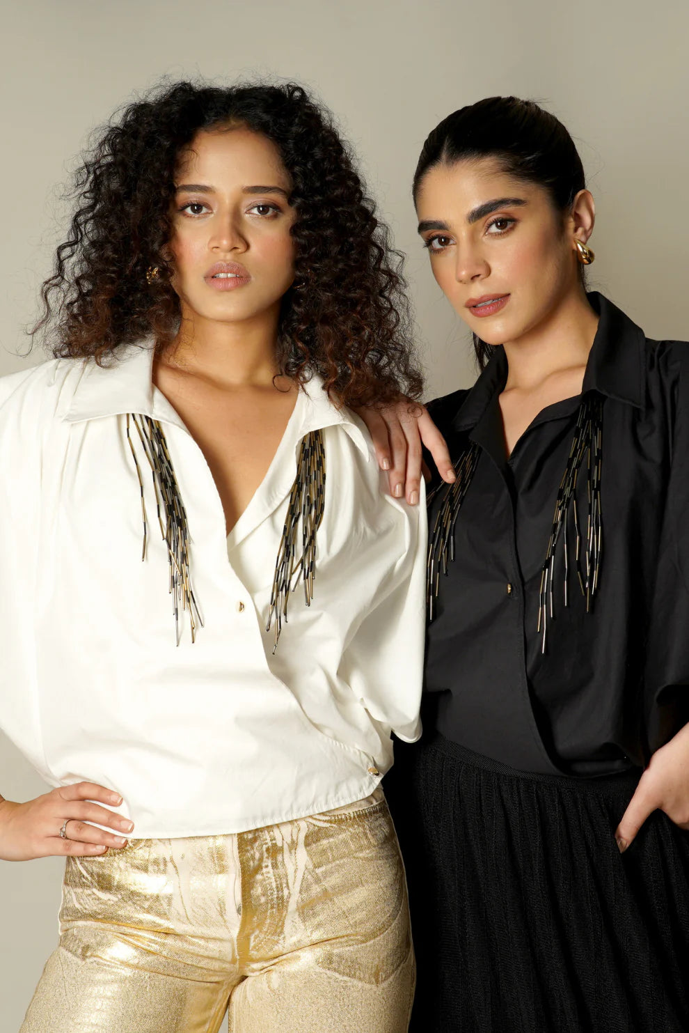 Khloe Overlap Necklace Shirt