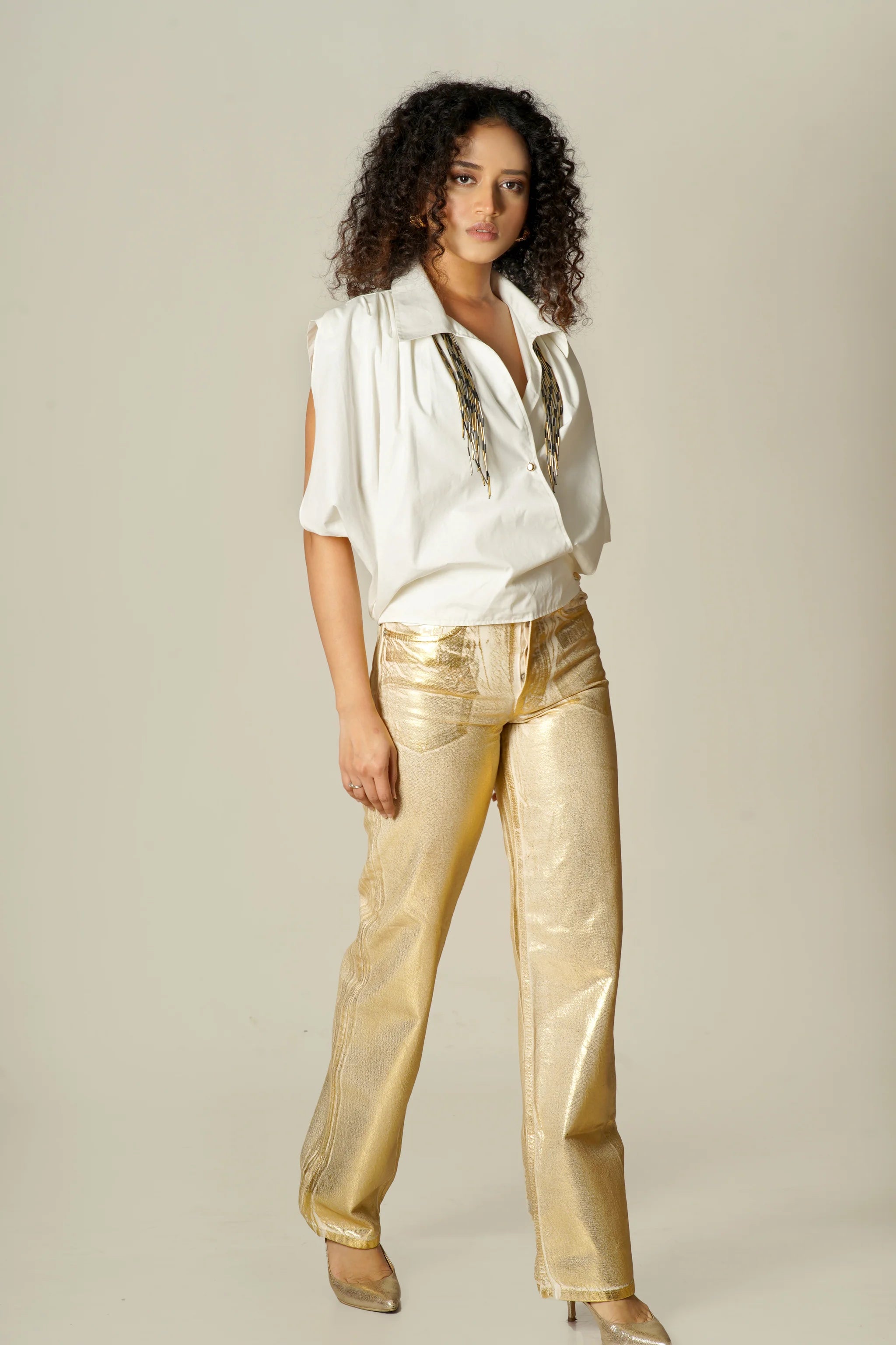 Khloe Overlap Necklace Shirt