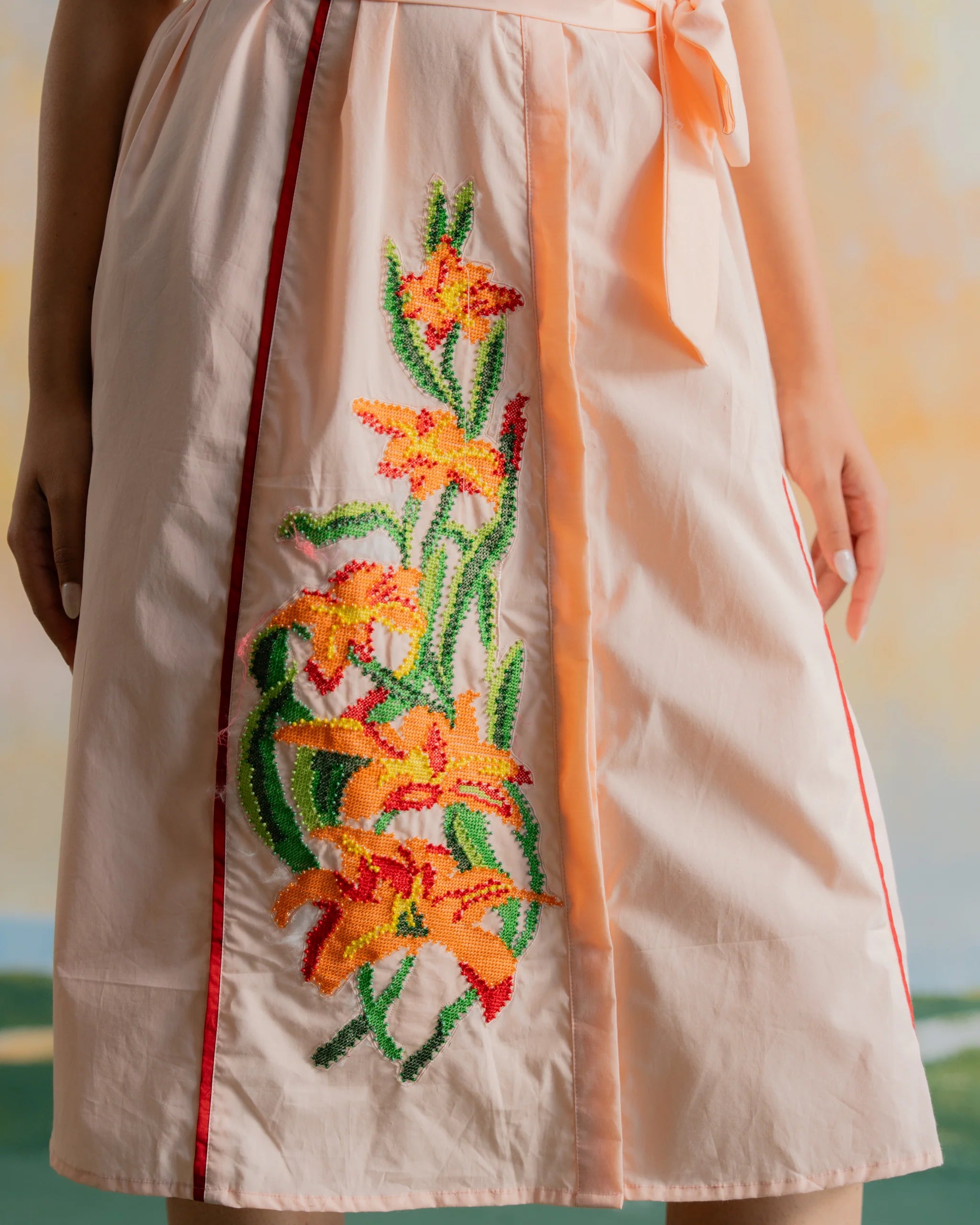Apricot Tiger Lily Dress