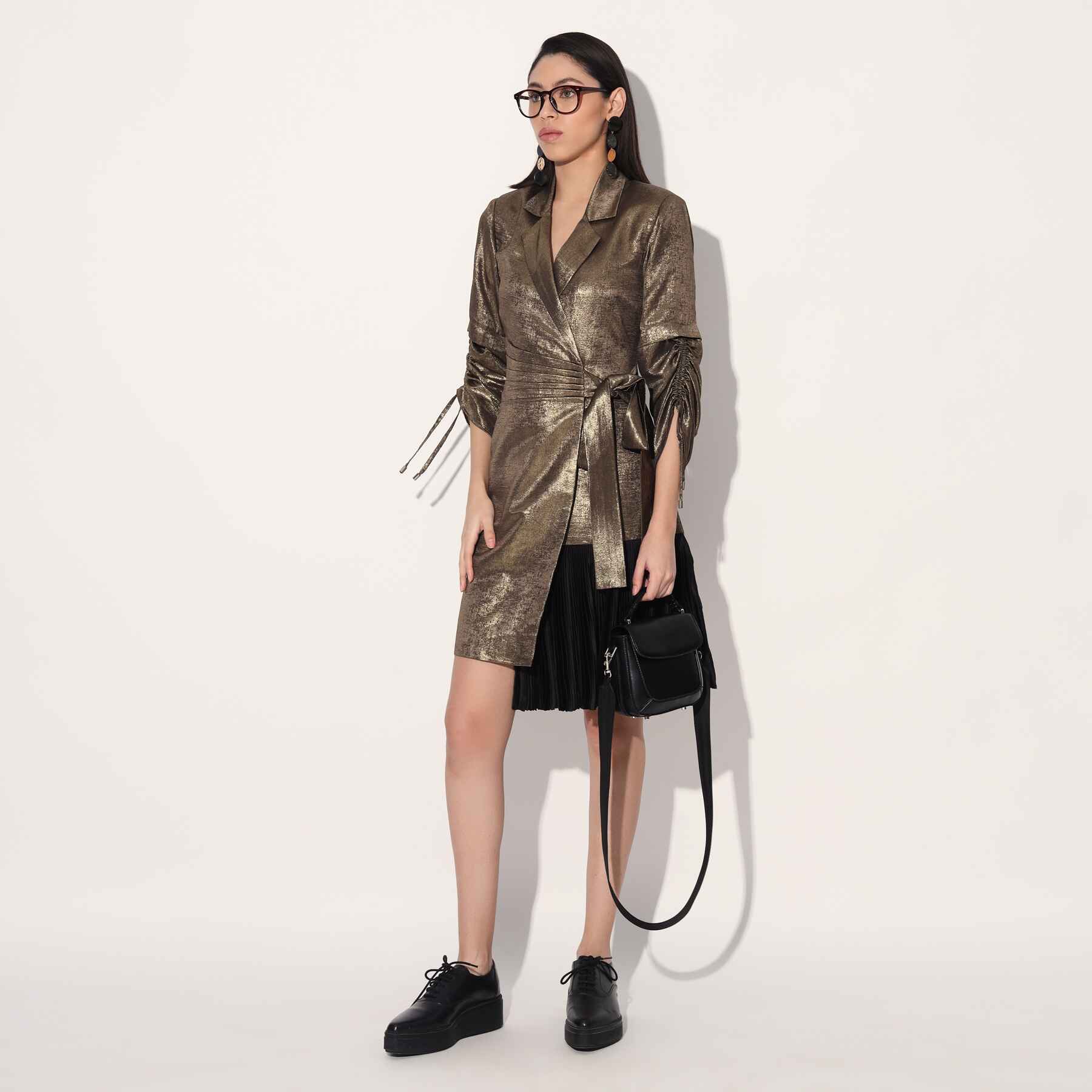 Nebula Gold Wrap Jacket Dress