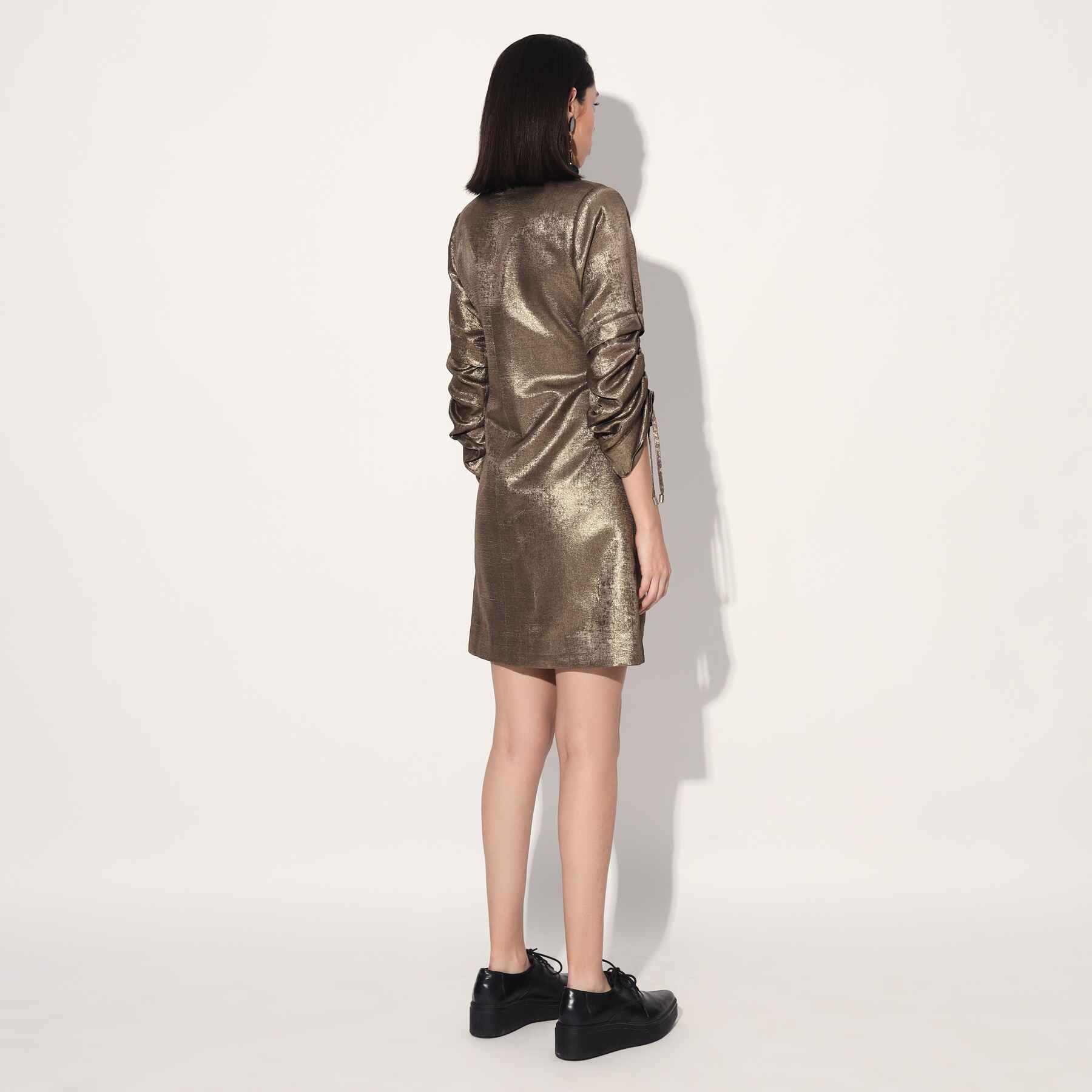 Nebula Gold Wrap Jacket Dress