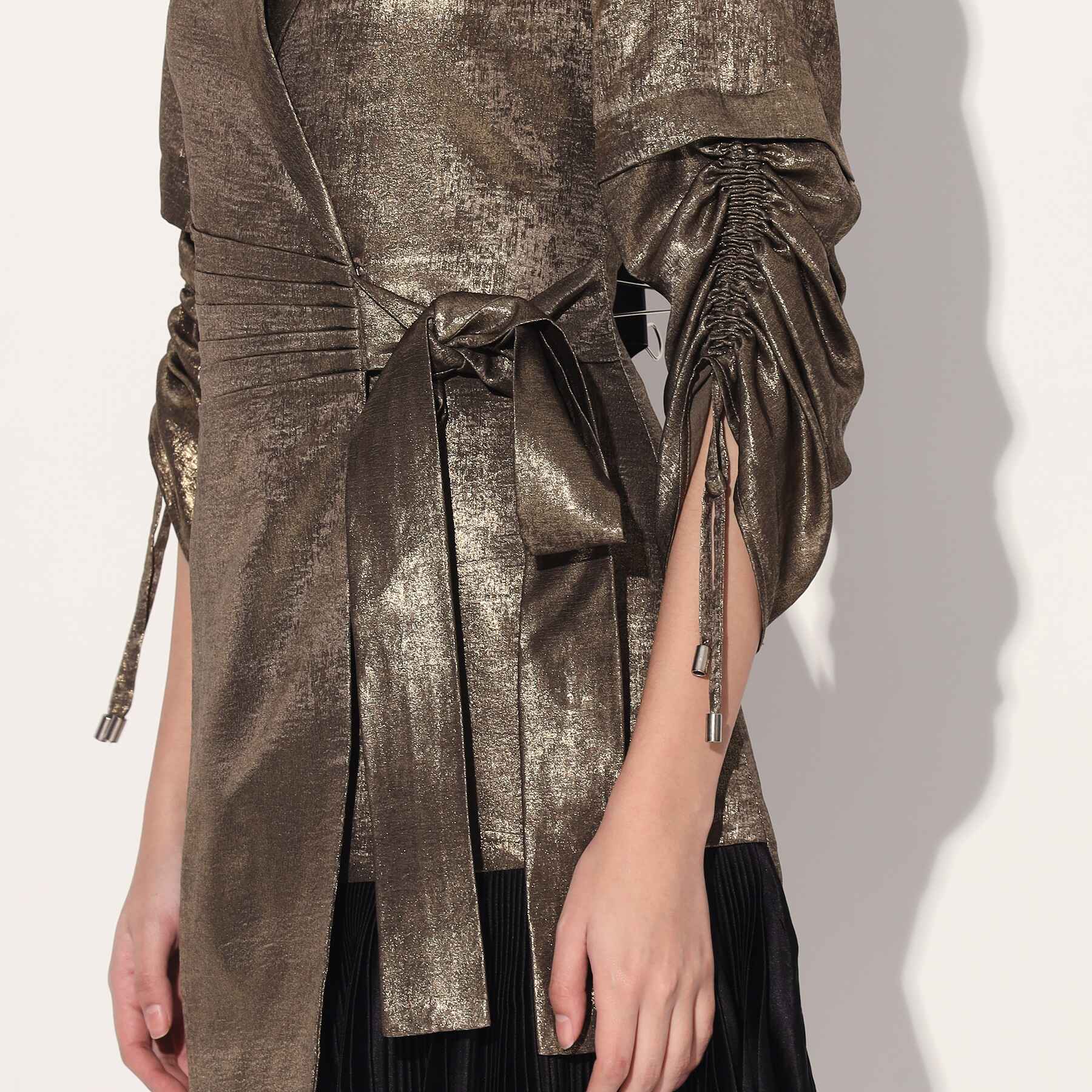 Nebula Gold Wrap Jacket Dress