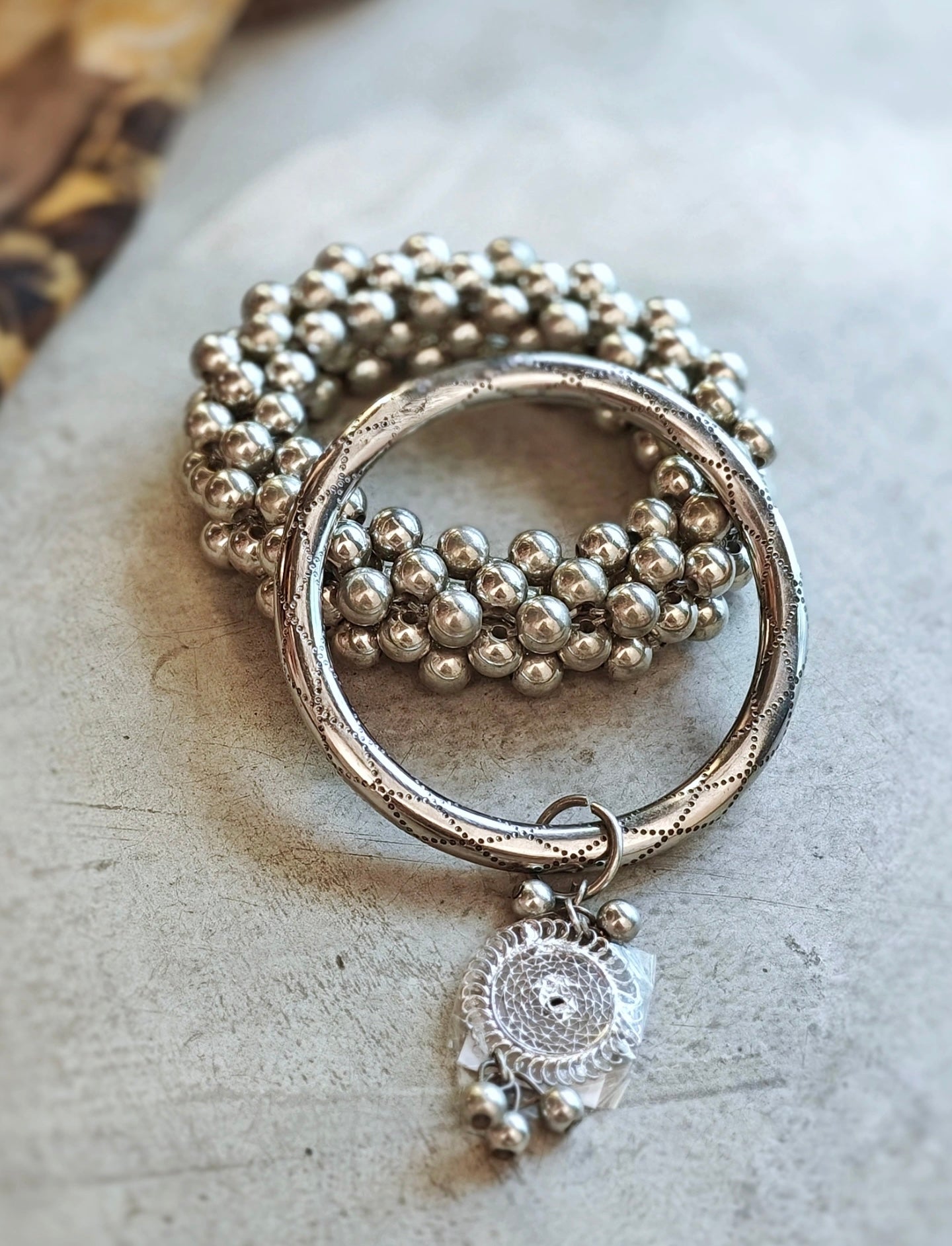 Beaded Bangle Set