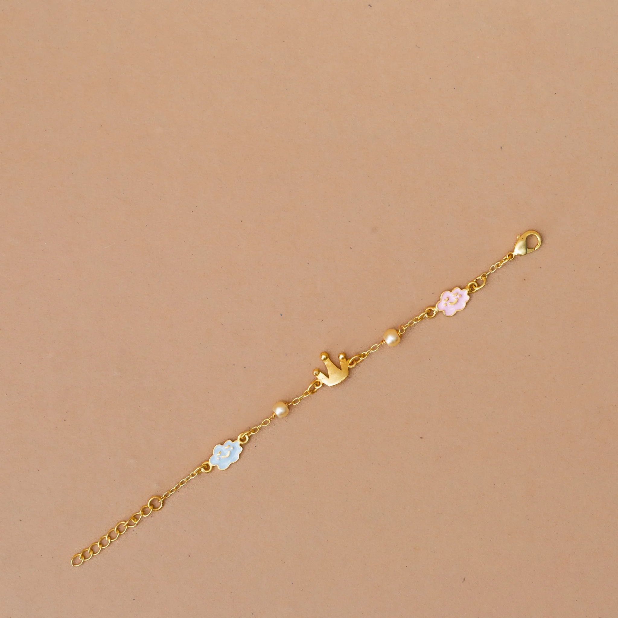 CLOUD-CROWN-CLOUD CHARM BRACELET