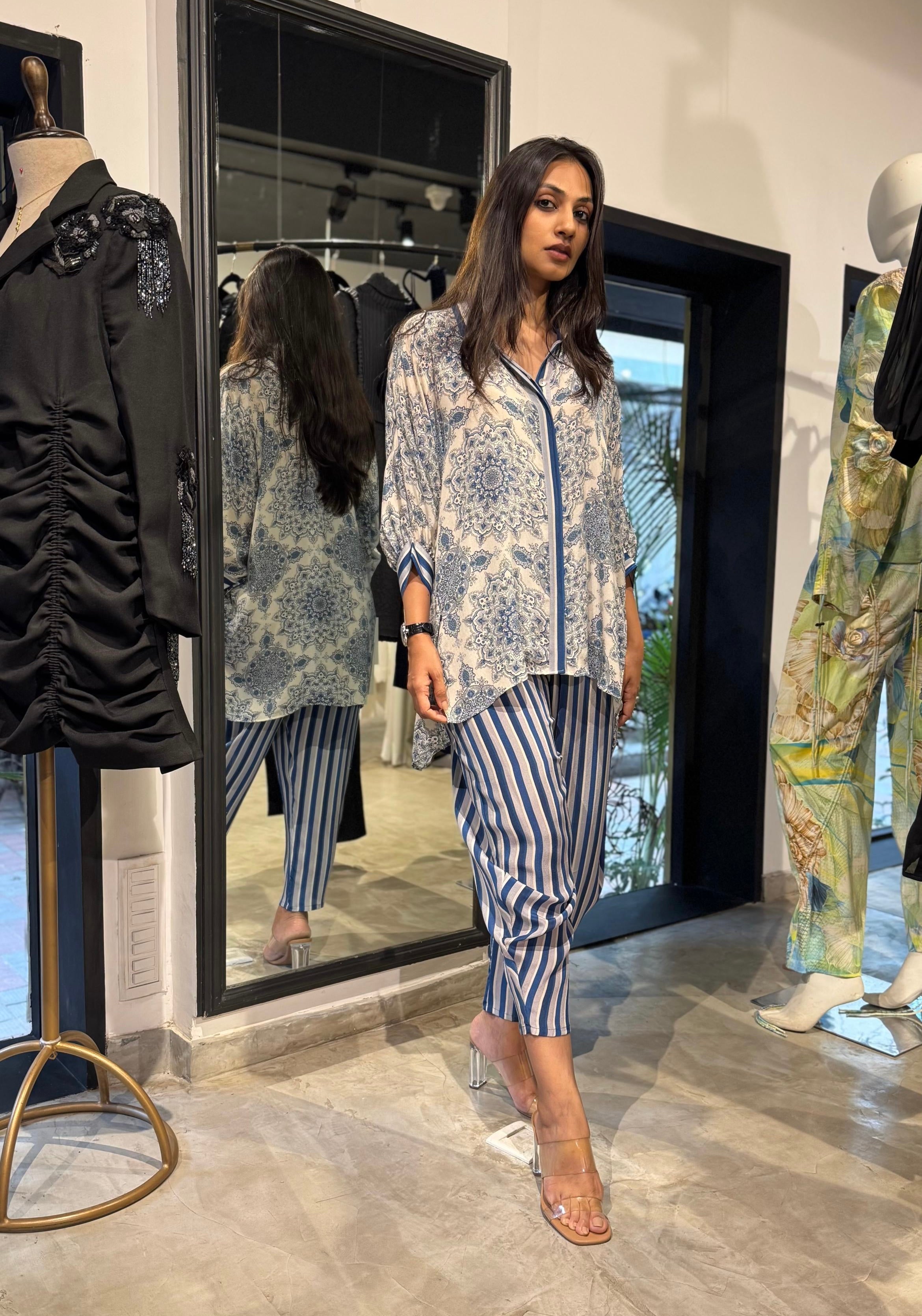 Blue Printed Co-Ord Set