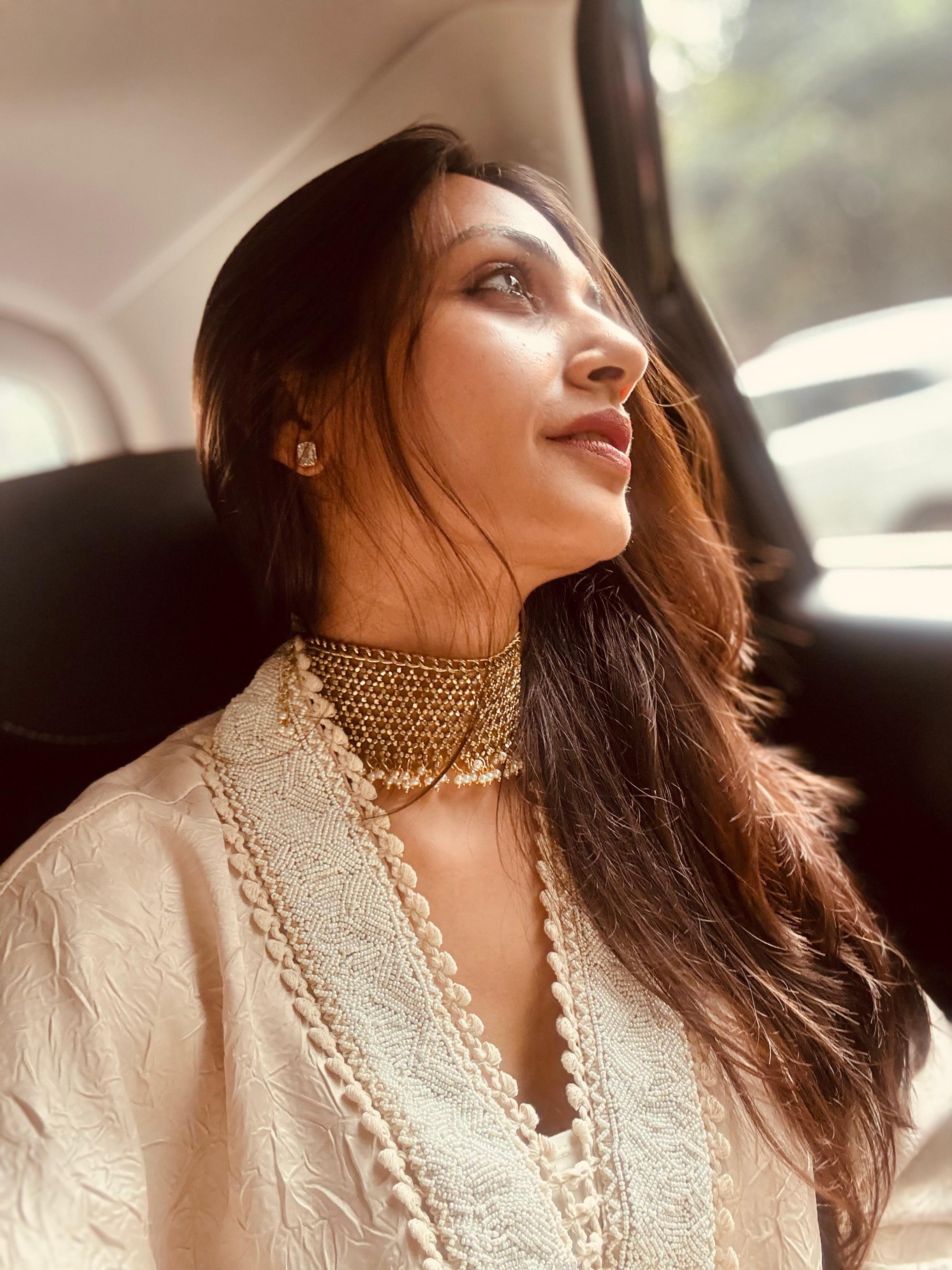 Gold Choker with Pearls