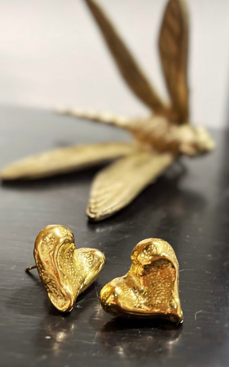 Sleek Heart Studs