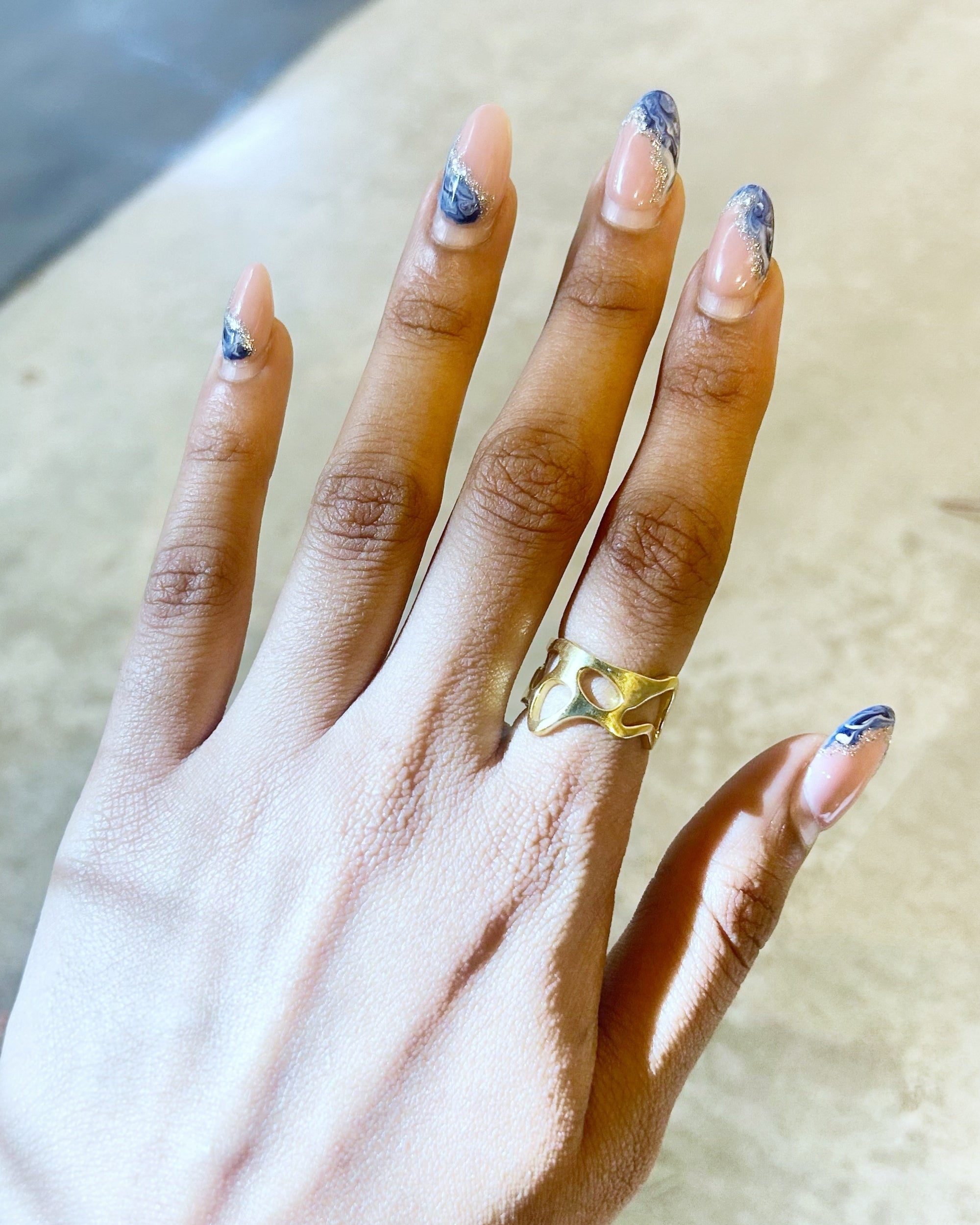 Plain Molten Ring/Ear Cuff