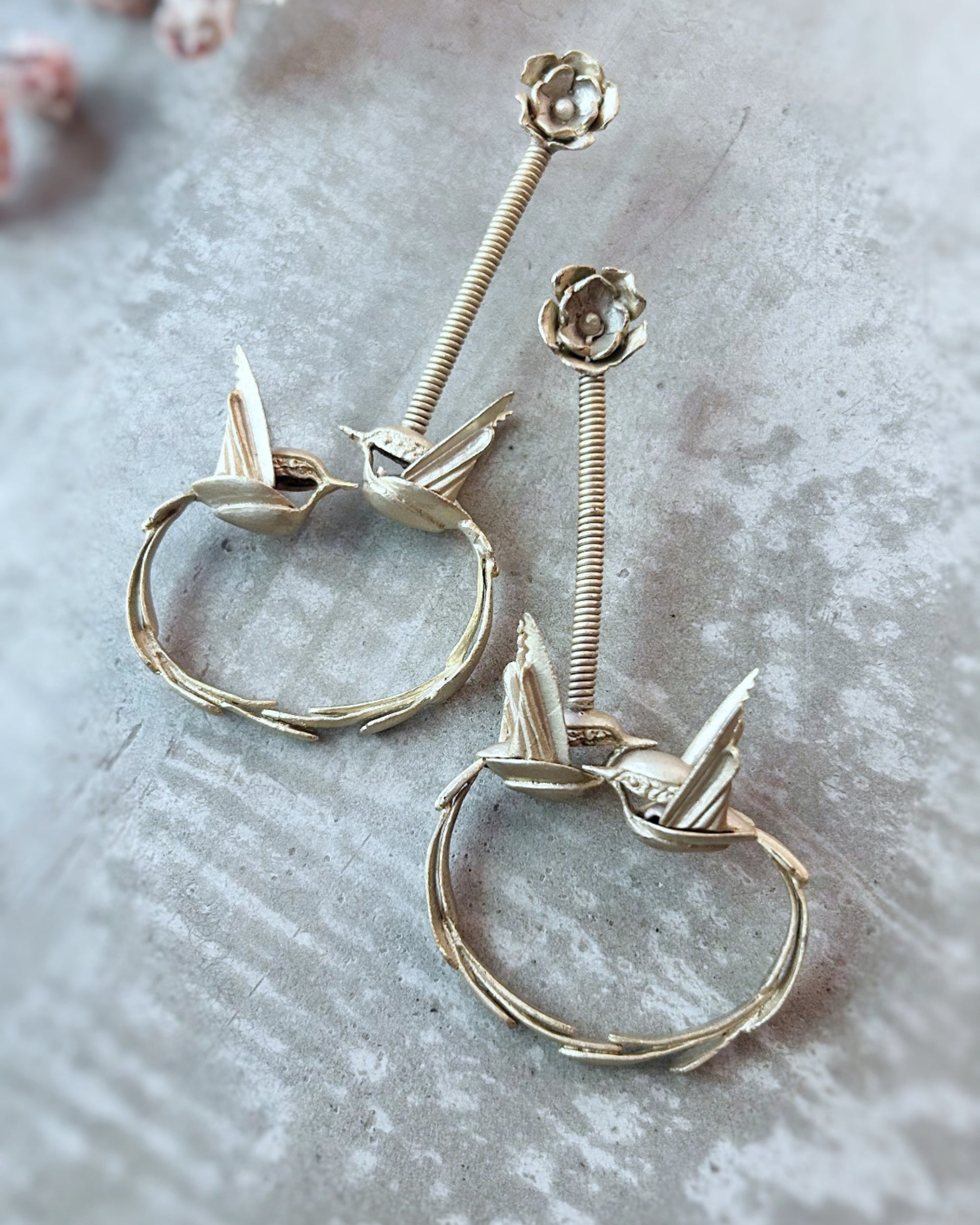 Screw bird Earrings