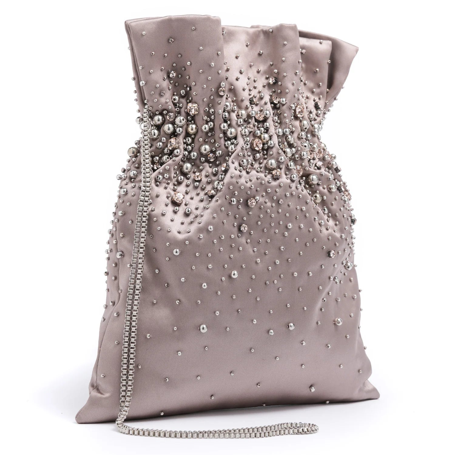 Cabochon Pochon Bag Grey